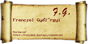 Frenczel Györgyi névjegykártya