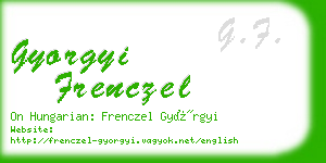 gyorgyi frenczel business card